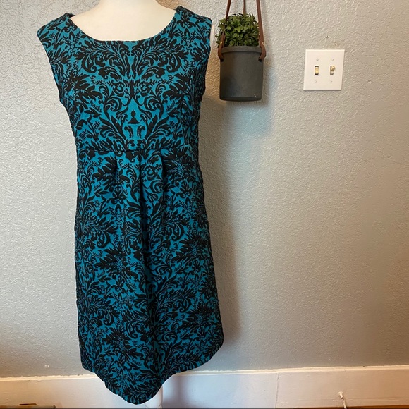 MOTHERHOOD MATERNITY BLUE VELVET DRESS {S} - Picture 1 of 8